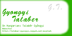 gyongyi talaber business card
