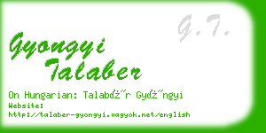 gyongyi talaber business card
